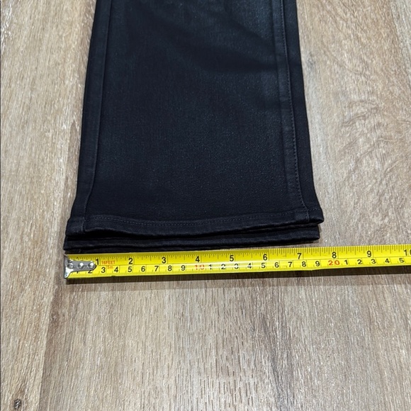 PAIGE Cindy Cropped Size 32 Black Straight Leg High Rise Jeans Sleek Design - Picture 7 of 13